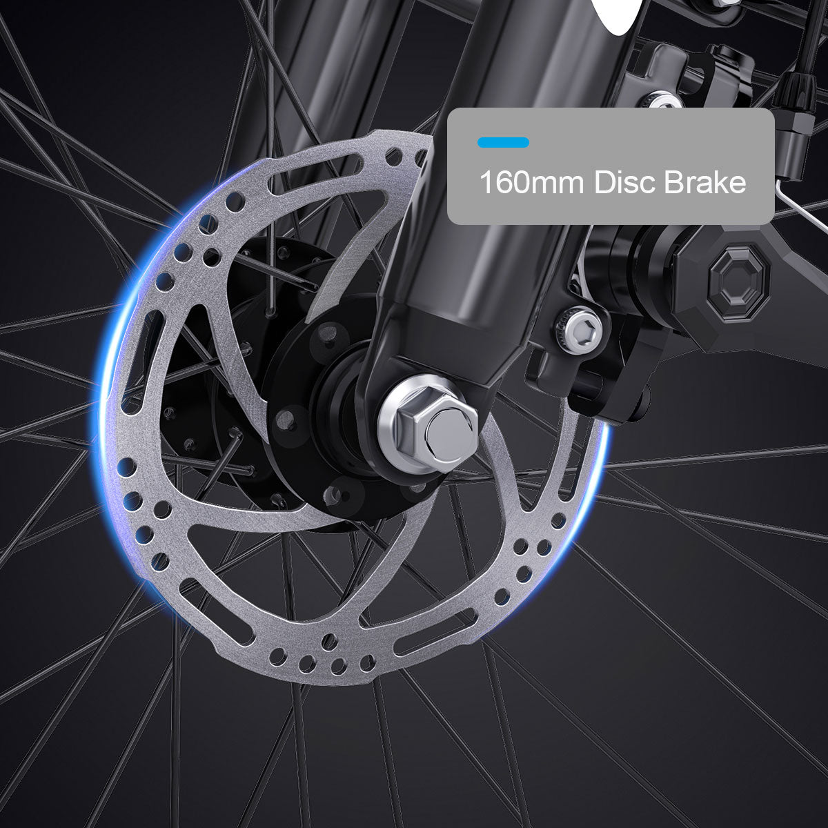 QNUT EC150 Commuter E-Bike with 160mm Brake Disc