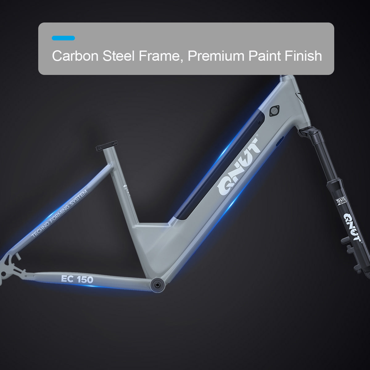 QNUT EC150 Commuter E-Bike Carbon Steel Frame