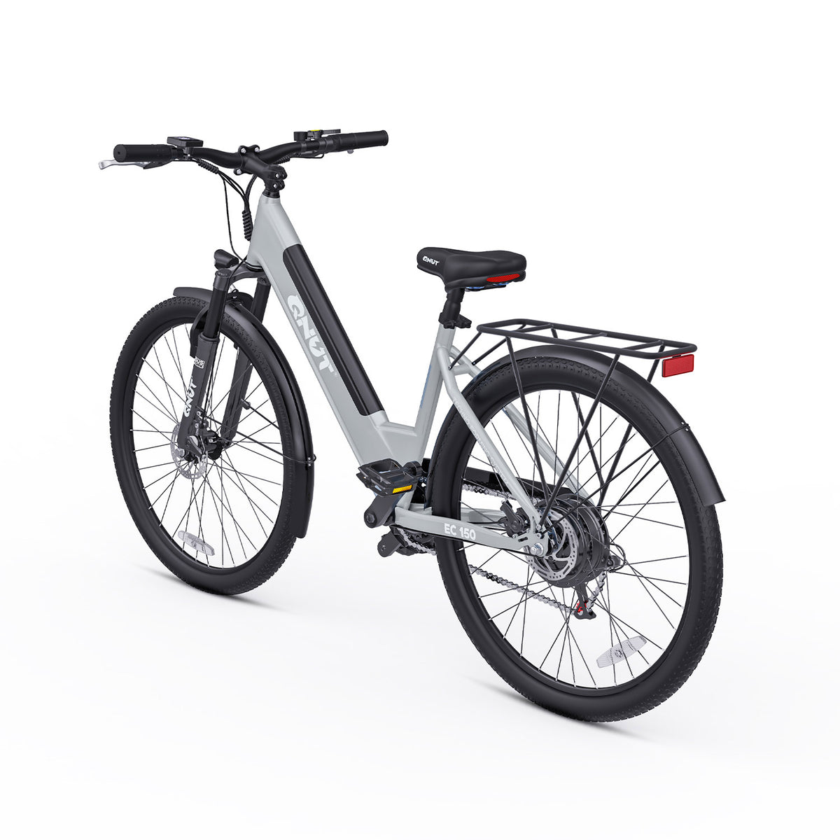 QNUT EC150 Commuter Ebike Left Rear Three-Quarter View