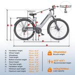 QNUT EC150 Commuter E-Bike Geometry
