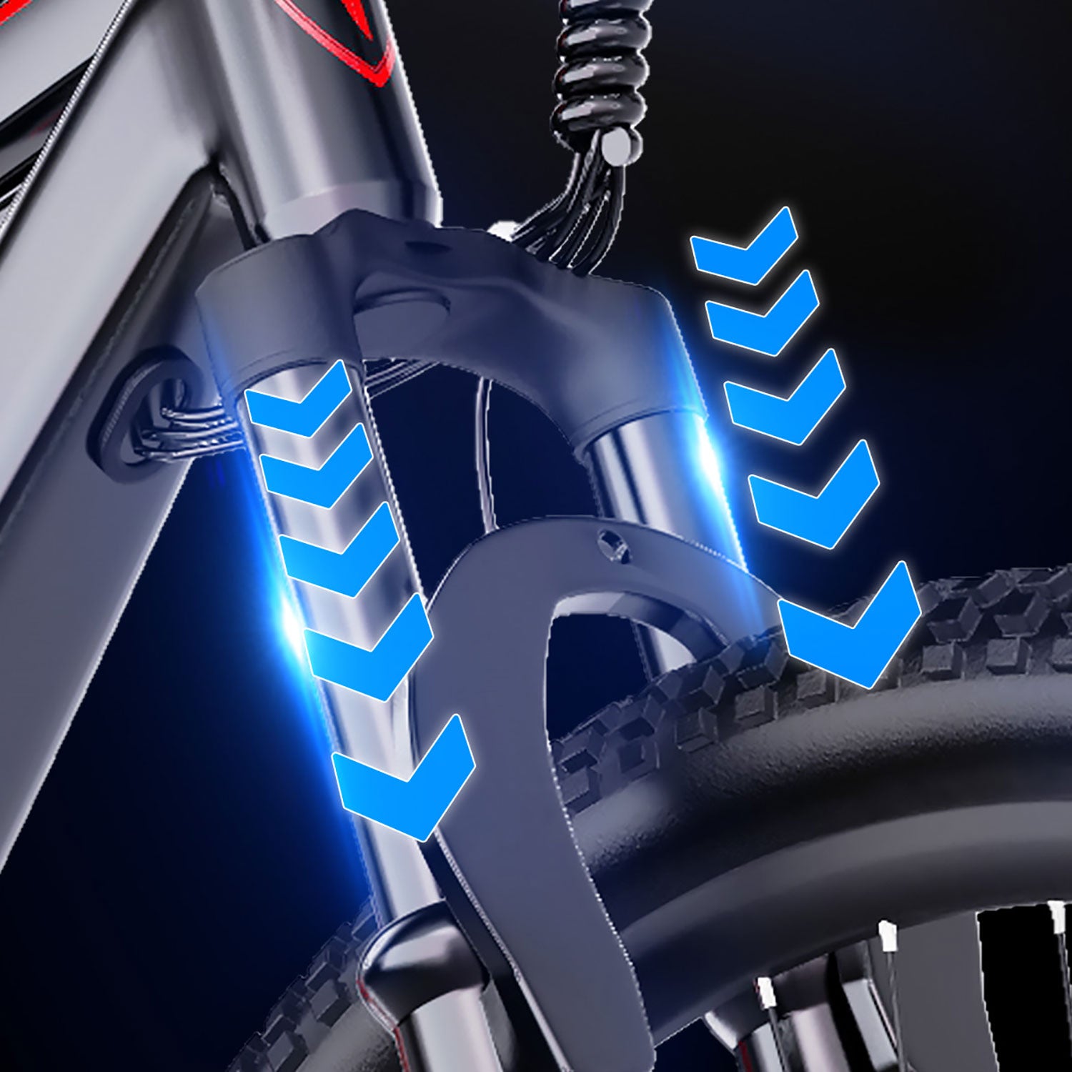 QNUT Victor Electric Mountain Bike Hydraulic Front Fork